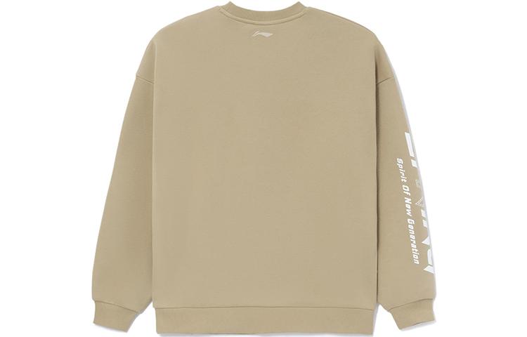 Li Ning Sports Fashion Collection Sweatshirts Unisex Coffee Crew Neck Thickened Regular AWDRB77-11