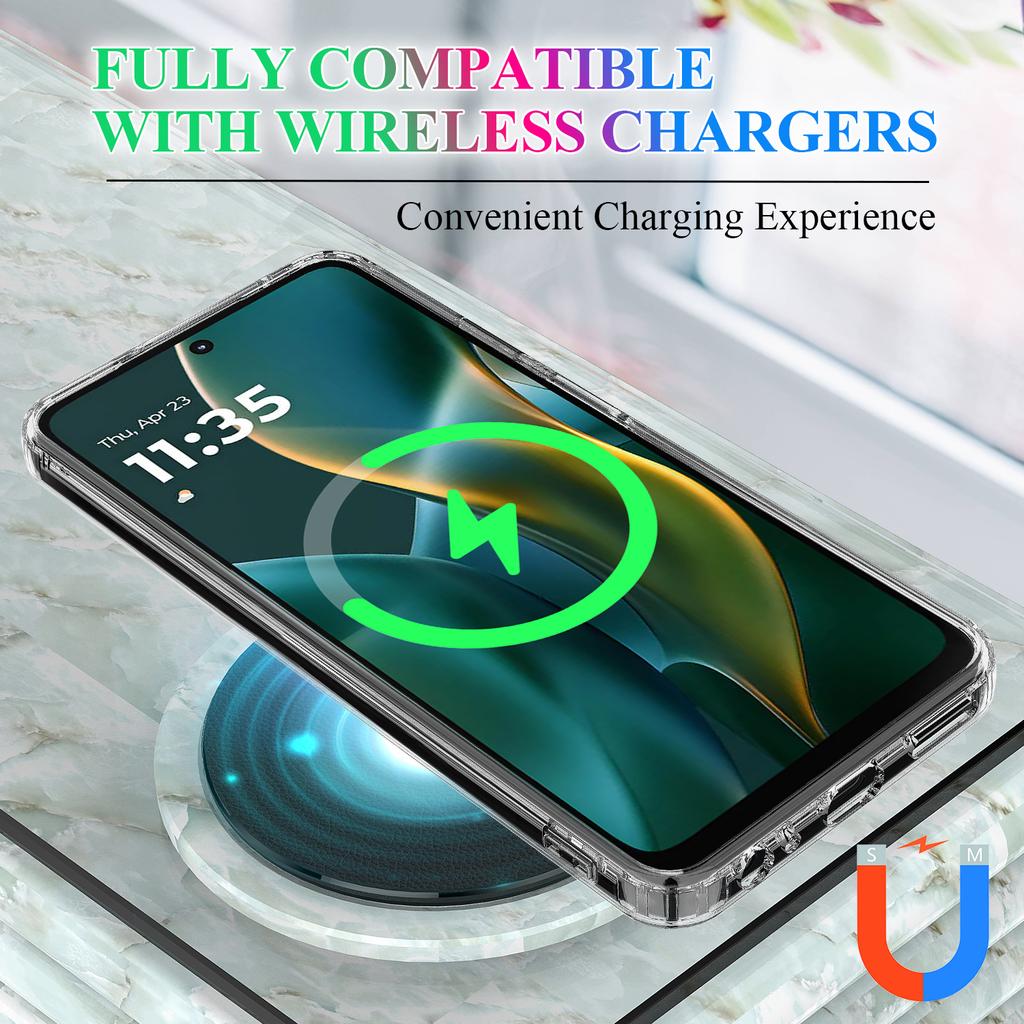 Для Motorola Moto G Stylus 5G (2025) Прозрачный чехол для телефона, совместимый с MagSafe, задняя крышка из ТПУ+акрила