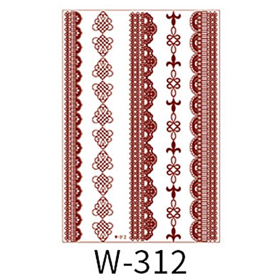 Водонепроницаемая кружевная геометрическая татуировка-наклейка, колье для вечеринки, временная наклейка для тела