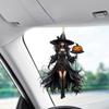 Gothic Witch Pendant 2D Acrylic Car Hanging Ornament Rearview Mirror Ornament