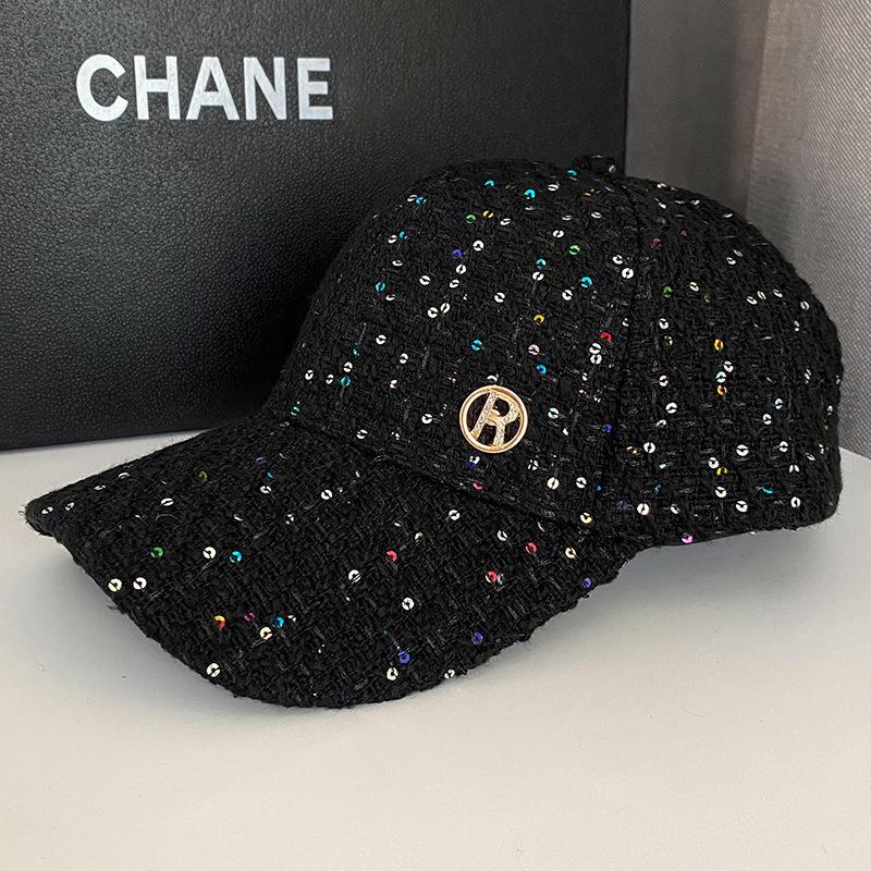 Шляпа Женская Летняя Тренд Кепка Повседневная с Пайетками Весенняя Бейсболка Солнцезащитная Шляпа