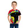 Cool Powerful Dinosaur Colorful 3d Print T Shirt for Kids Boys Casual Short Sleeve T-Shirt for Summer Children's Clothing Tops