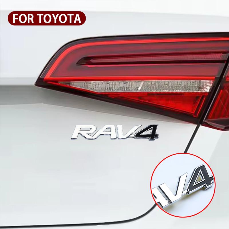 1PCS ABS Car Body Trunk Emblem Sticker Rav4 LOGO For RAV4 SUV Badge Auto Rear Letter Decal Exterior Accessories