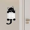 5 шт. Милая наклейка на выключатель с кошкой, Маленький черный кот, Наклейки-декали на выключатель с животными, Съемное DIY Настенное искусство, Настенная роспись для детской комнаты