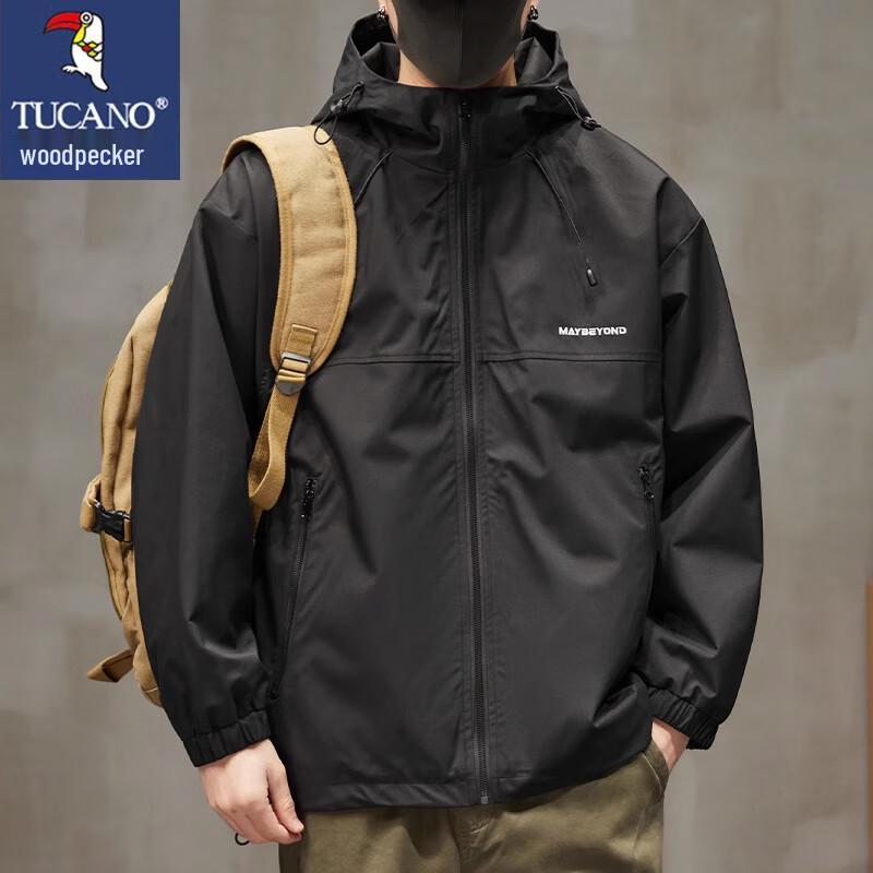 TUCANO Men's Casual Outdoor Windproof Hooded Jacket