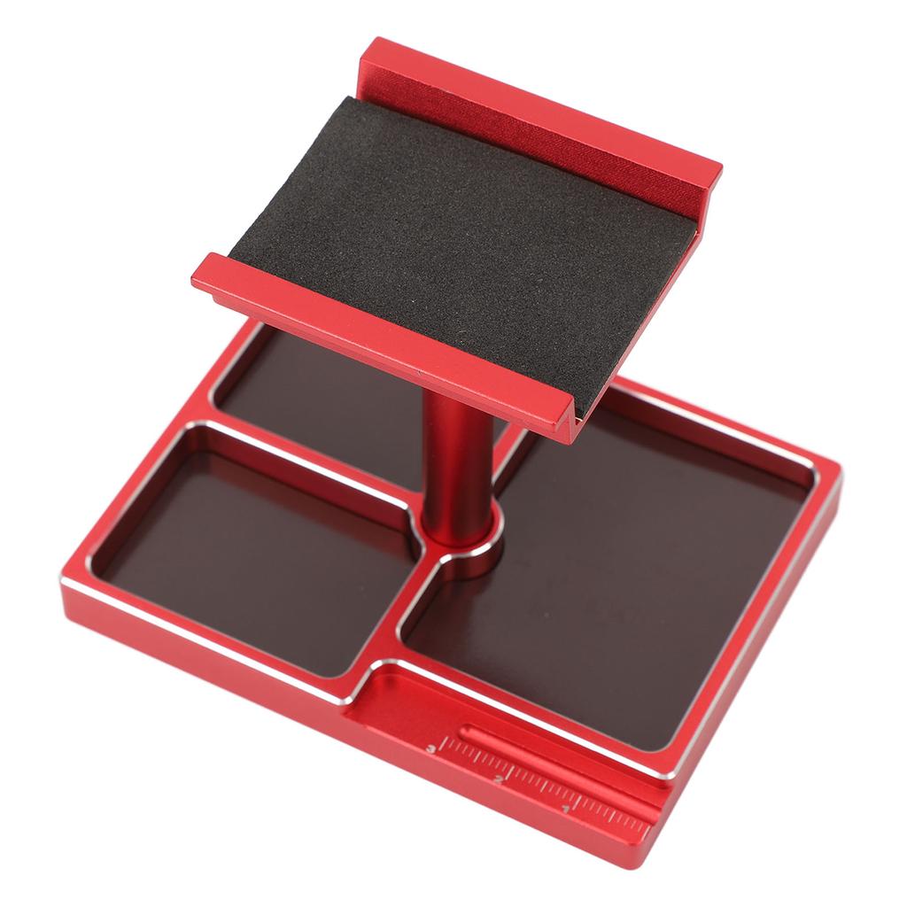 RC Work Stand Aluminum Alloy RC Car Repair Workstation Kit with Magnetic Screw Trays for SCX24 118
