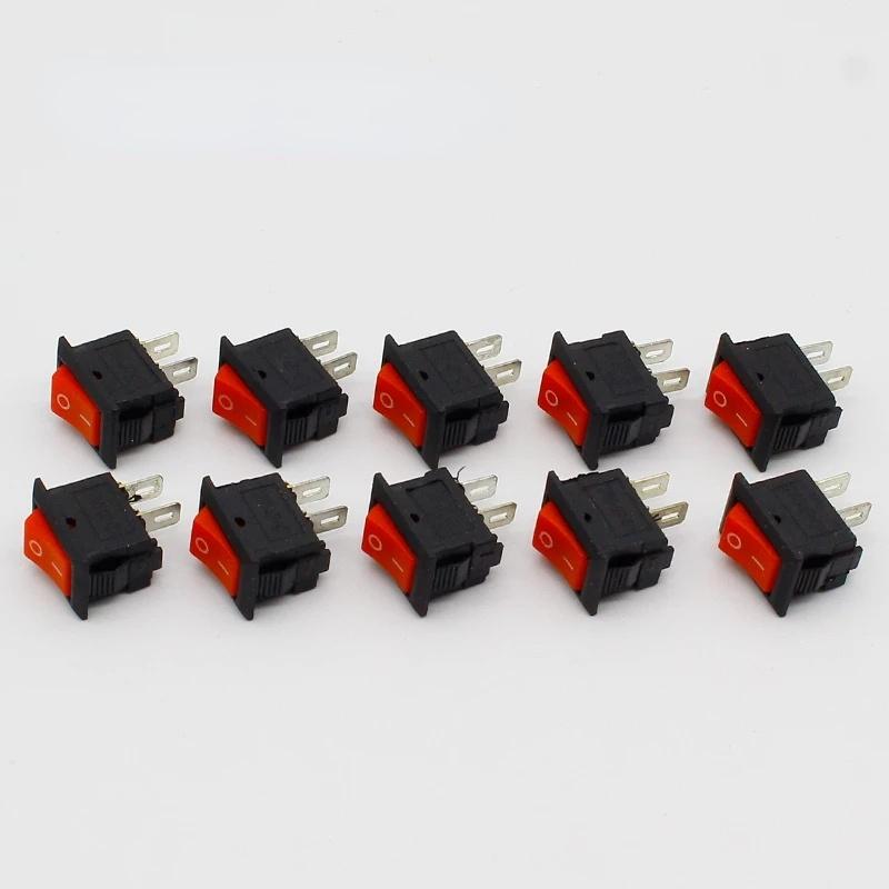 10pcs 2PIN ON/OFF Boat Rocker Switch 3A/250V Boat Car Rocker Water Dash Dashboard Truck Dispenser Switch