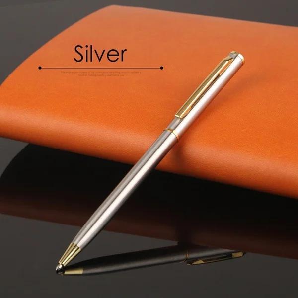 2 Шариковые ручки с поворотным механизмом Классические Металлические Административные Офисные Школьные Канцелярские товары Выдвижная Плавное письмо Подписная ручка