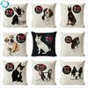 Bull Terrier Beagle Cotton Linen Cushion Cover Boston Terrier Boxer Dog Pillowcase Bulldog Chihuahua Home Decor Pillowcase