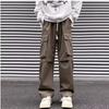 Американские уличные комбинезоны мужские осенний тренд бренд уличная функциональная зарядка брюки вельветовые свободные прямые повседневные брюки