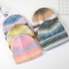 1Pc Ski Caps Thicken Knitted Hat Winter Hip Hop Slouchy Women/Men Soft Harajuku Style Outdoor Tie Dye Color