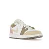 Детские кроссовки Air Jordan 1 Low SE GS Pastel Grind White Vivid-Green DJ0341-100