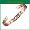 Geometric Style Copper Bracelet With Magnetic Health Function Unisex Fashion Jewelry