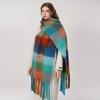 Luxury Winter Scarf Women Plaid Cashmere Shawl Soft Elegant Lady Poncho Chuncky Pashmina Bufanda Tassel Echarpe Winter Clothing