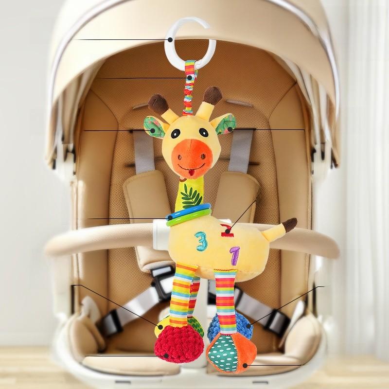 Baby Carriage Rattle Toy With Lighted Features For Toddler Development And Entertainment