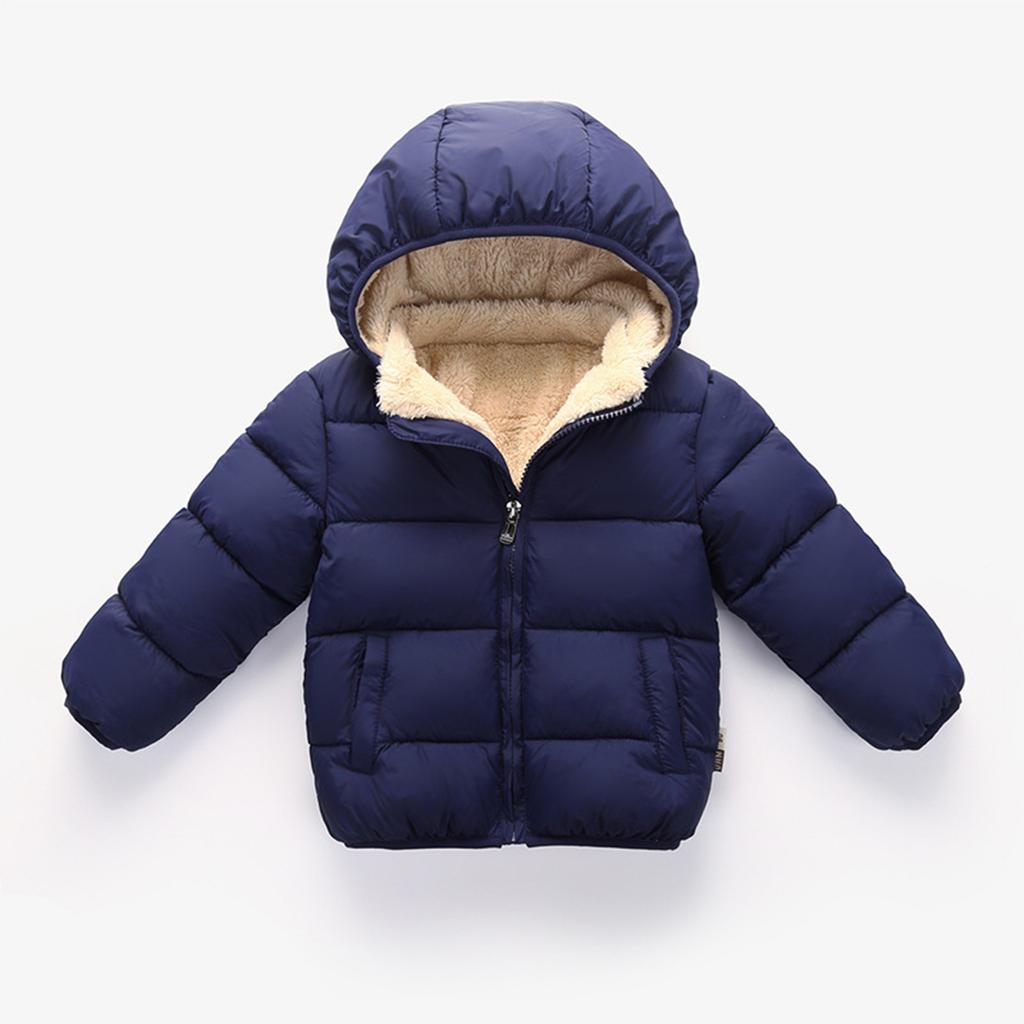 Down Thickened Baby Hooded Jacket And Medium Children's Down Jacket