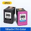 Remanufactured 305XL Ink Cartridge - CHOUMICHA - Compatible HP DeskJet 2700 - Black - Pack of 2