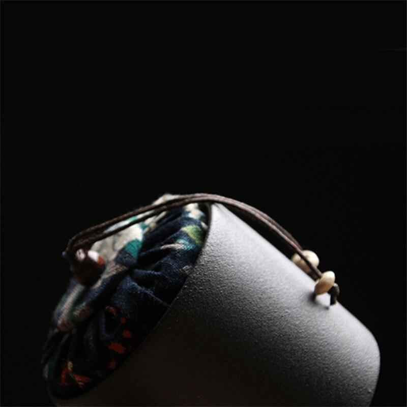 Керамическая банка для чая в японском стиле, мини-портативная дорожная канистра, резервуар для хранения грубой керамики, герметичные банки, банка для специй, контейнер для еды