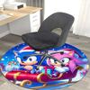 1pc Sonic & Amy Christmas Edition Round Carpet, Holiday Gift, NonSlip Rug for Office Chair Mat, Suitable for Home Decor, Living Room