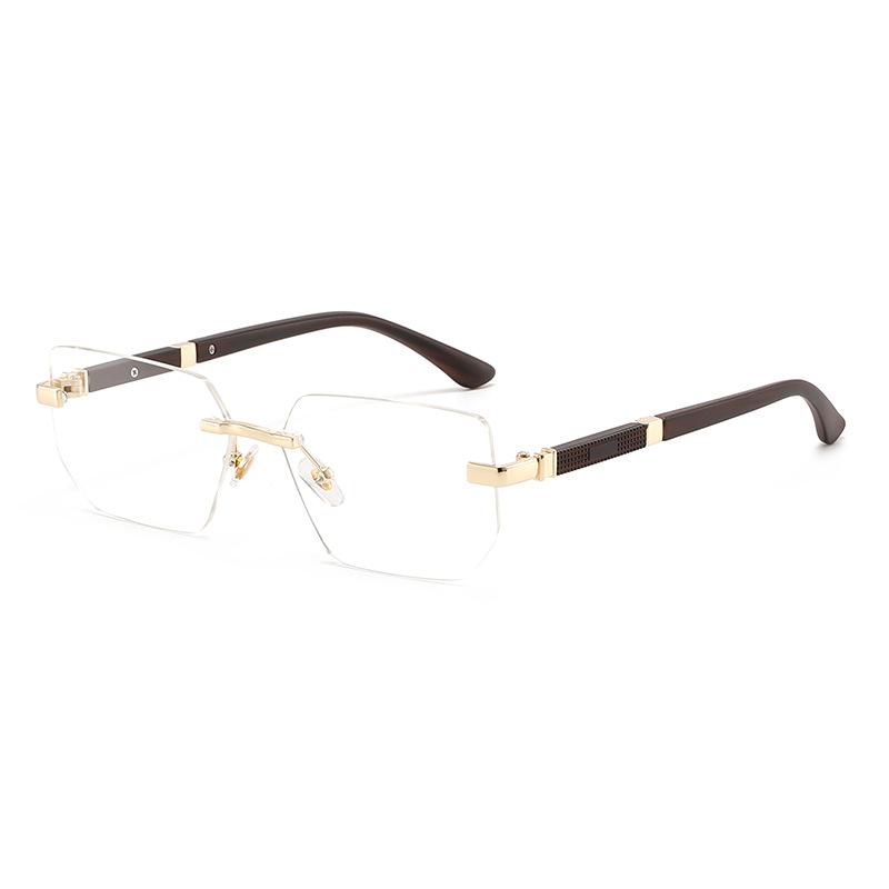New fashion box color-changing frameless sunglasses women's personality trend outdoor sunscreen sunglasses