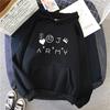 Arrival Женская толстовка с капюшоном K-pop Мода Армейская толстовка с принтом Всесезонная Для девочек Домашняя Уличная Повседневный Комфорт Пуловер