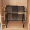 Expandable Closet Shelf Organizer Telescopic Wardrobe Storage Rack No Drill Adjustable Divider for Clothes Shoes Cabinets Home