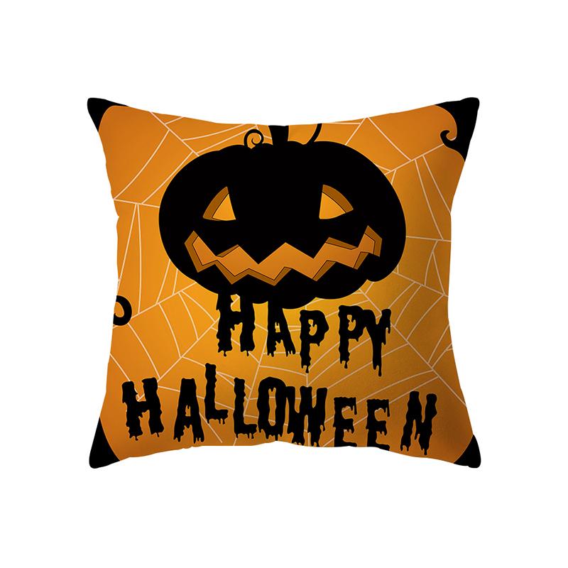 Pumpkin Halloween Theme Pillow Cover Sofa Cushion Cover Holiday Gift Party Decoration Home Decor
