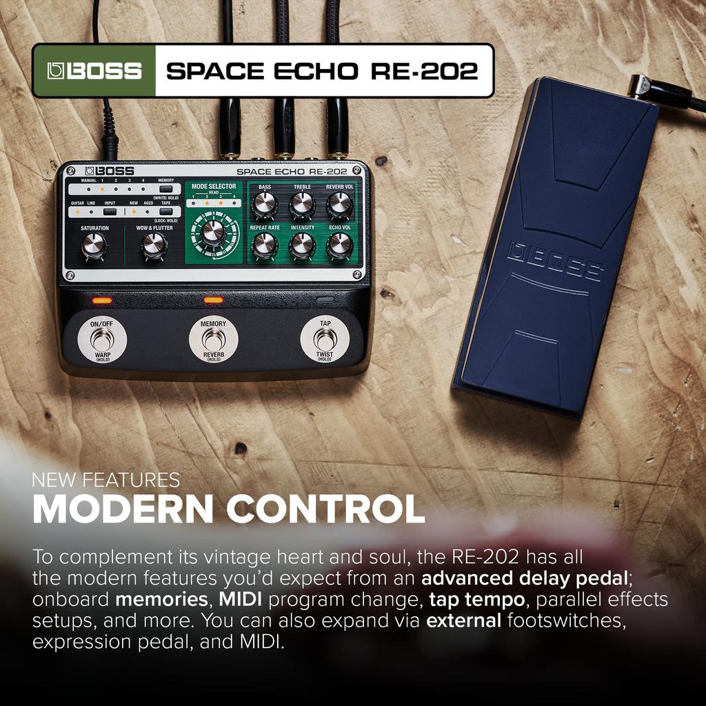 BOSS Space Echo Space Echo Echo Delay Reverb Гитарный эффектор RE-202