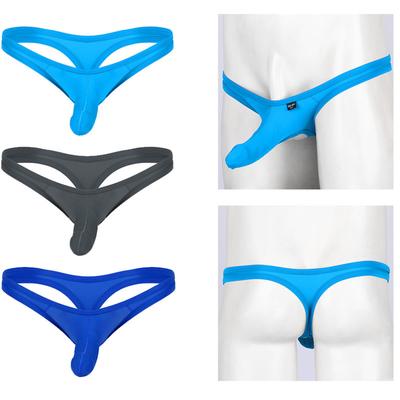 Мужское нижнее белье-стринги с открытой промежностью и низкой посадкой, эластичные стринги-стринги