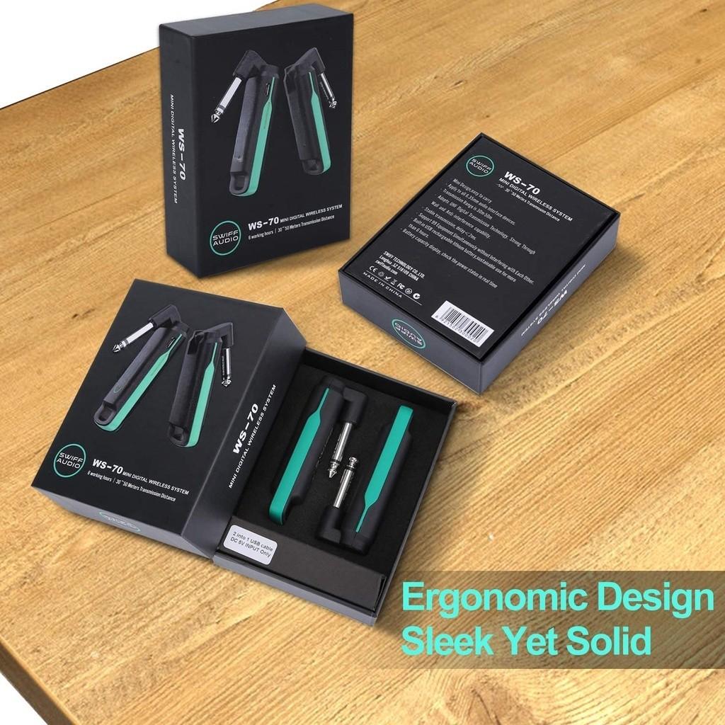 Mini Digital Wireless System Multifunctional Guitar System for Electric Music Instruments WS-70 UHF Guitar Transmitter Receiver