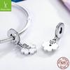European-American Style DIY S925 Silver Lucky Clover Bracelet with Four-Leaf Clover Pendant (SCC259)