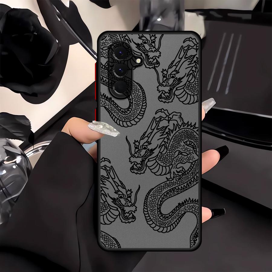Чехол для Samsung Galaxy A17 A52 A14 A23 A73 A33 A34 A36 A53 A16 A15 A54 A52S A72 A35 A56 A55 Чехол для телефона Китайский дракон