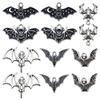 12-Piece Halloween Bat Jewelry DIY Set: Pendants, Bracelets, Earrings, Necklaces, Accessories, Charms