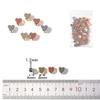 50 Pcs Electroplated CCB Metallic Peach Heart Beads for Jewelry DIY and Bracelet Spacers