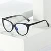 TR material ferrule retro personalized cat eye women's glasses frame, supply flat mirror women