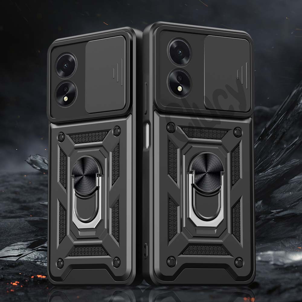 Для OPPO A38 4G A18 A78 A98 камера противоударный бронированный чехол для OPPO A54 A74 4G 5G автомобильный магнитный держатель кольцо защитный чехол