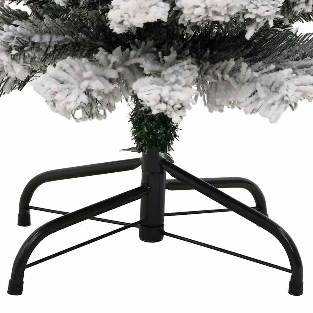 Artificial Slim Christmas Tree with Snow Green 150 cm PVC
