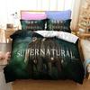 Popular TV Show Supernatural 3D Print Luxury Bedding set Printed Duvet Cover Pillowcase Single Double Queen Super King Size Sets