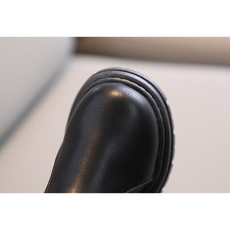 Детские ботинки Martin, новые осенние черные кожаные ботинки, короткие ботинки для мальчиков, британские одинарные ботинки для девочек, большие детские кожаные ботинки