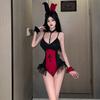 Эротическое нижнее белье для пар, постельные принадлежности для флирта, ролевые игры, цельный костюм кролика монахини