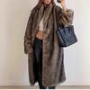 Autumn and Winter New Fur Coat Extended Women's Light Fashion Large Size Imitation Fur Coat