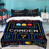3PCS Pacman Bedding Set,Including 1pc Duvet Cover And 2pcs Pillowcases Perfect for Bedroom, Dormitory, Large size Fan Christmas gift
