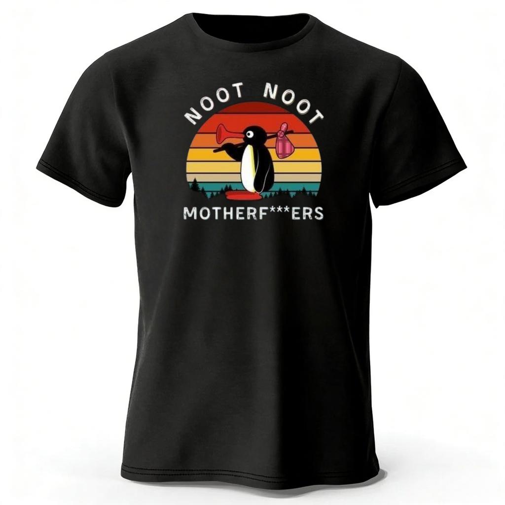 Angry Penguin High-quality Pure Cotton Short Sleeved Men's Loose Oversized Comfortable Breathable Sports T-shirt Tops