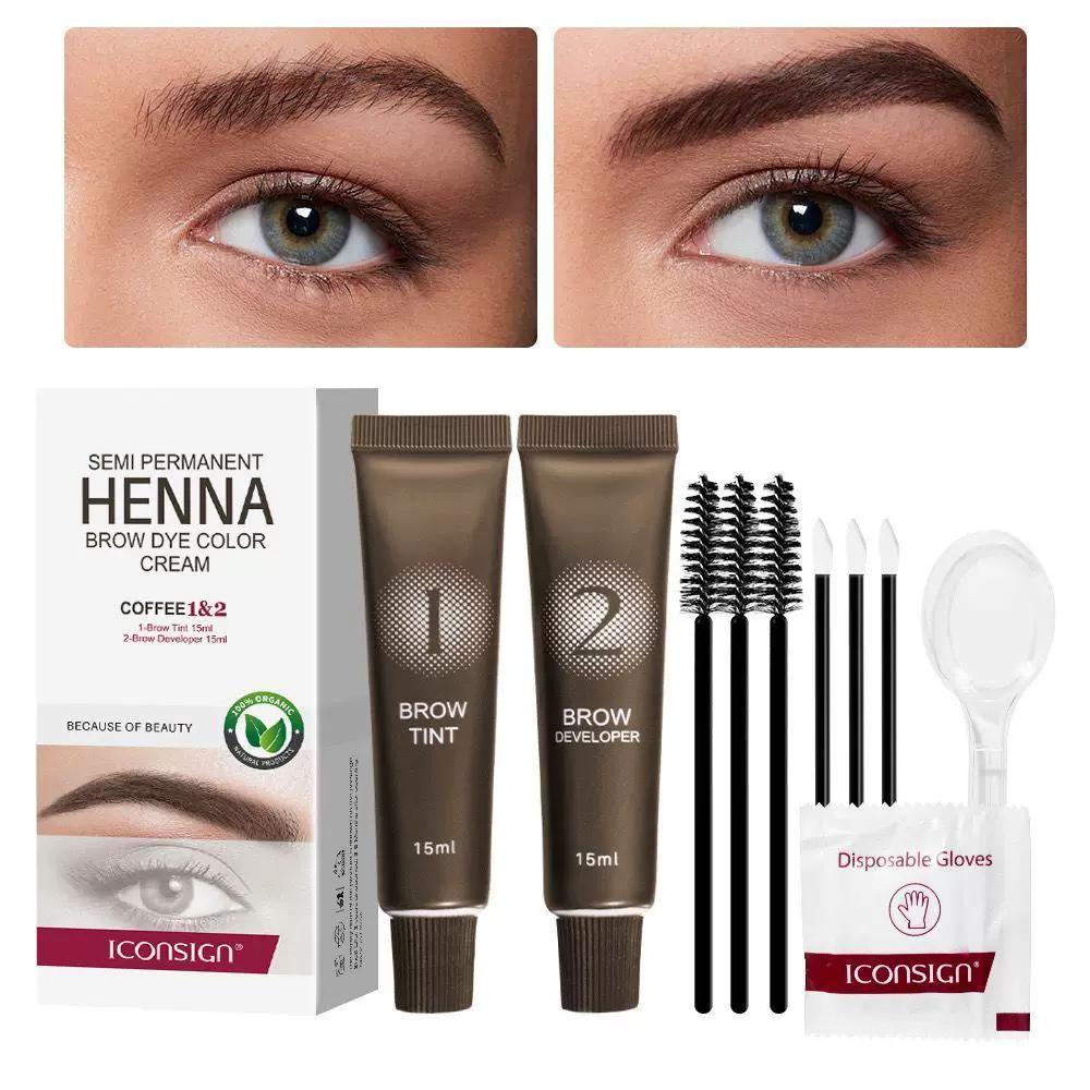 Aiko Xier Semi-Permanent Eyebrow Dye Eyebrow Dye Agent White Eyebrow Blackening Agent Waterproof and Sweat-Proof Long-Lasting and Non-Fading