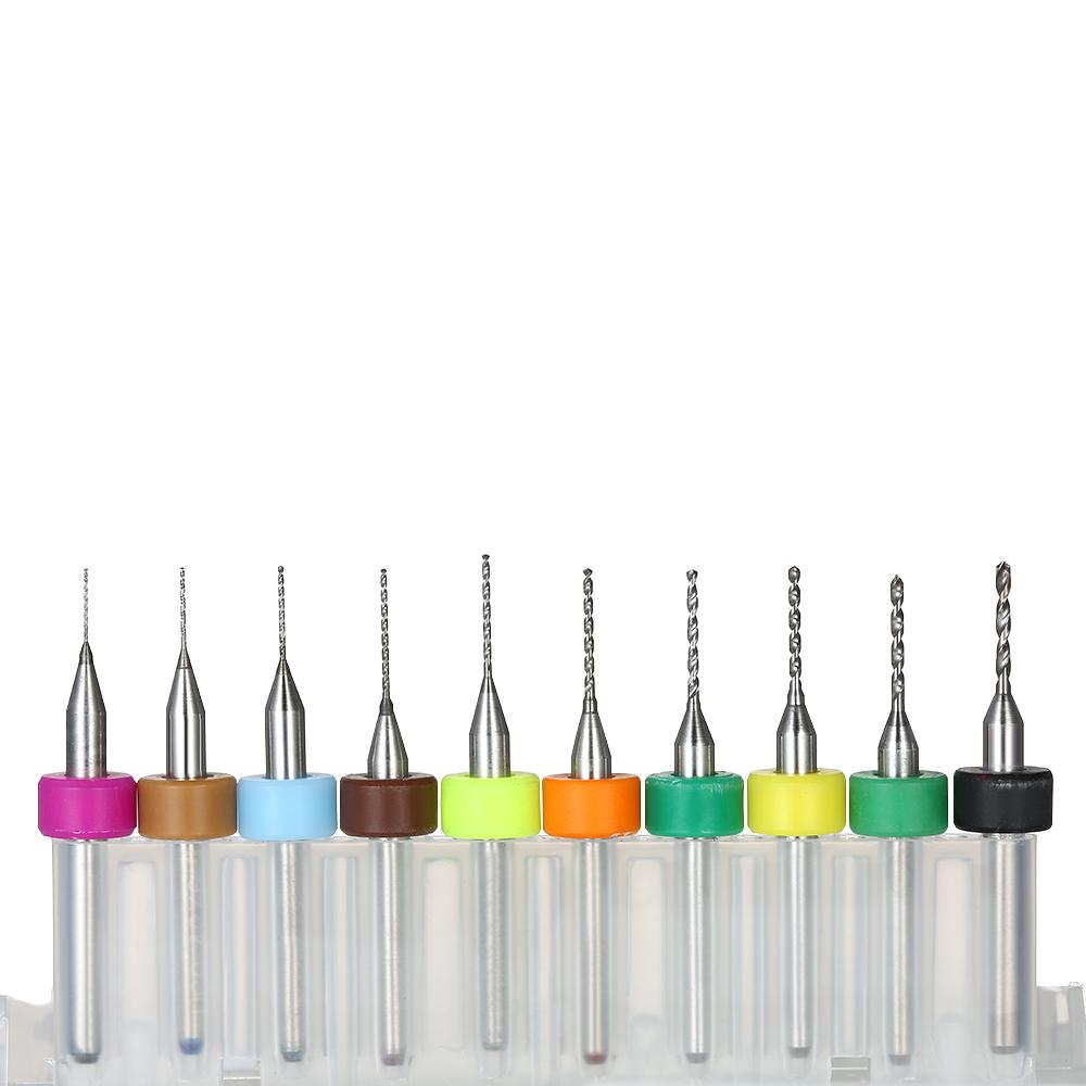 10 шт. набор микро сверл из карбида вольфрама, гравировальные инструменты для печатной платы