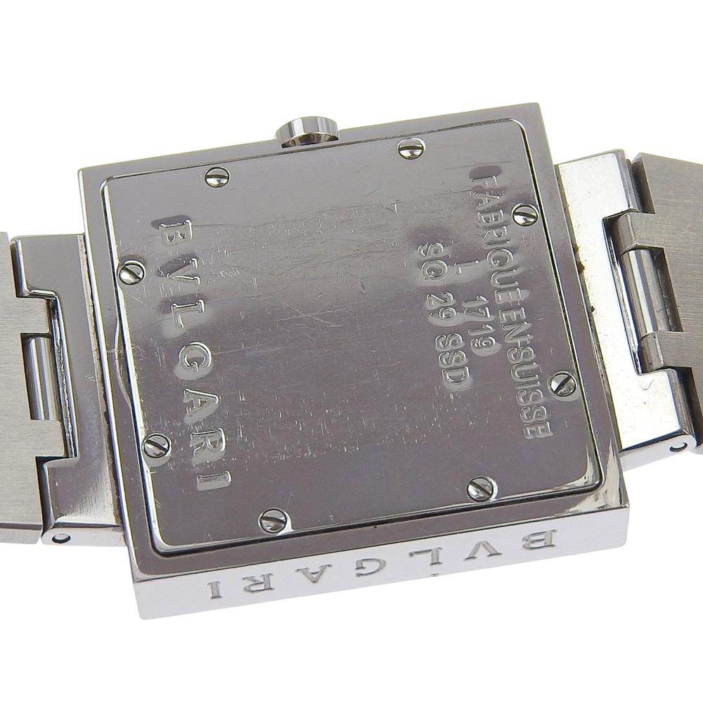 Bvlgari Часы Quadlard SQ29SSD черный циферблат Нержавеющая сталь Кварцевые Аналоговый дисплей унисекс Б/У