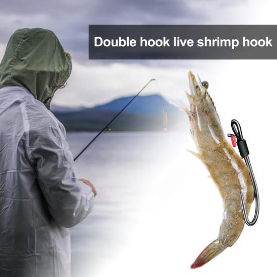 5/10 шт двойной рыболовный крючок прочный держатель для живой наживки для креветок крючок с зазубринами рыболовный крючок для пресноводной соленой воды рыболовные принадлежности