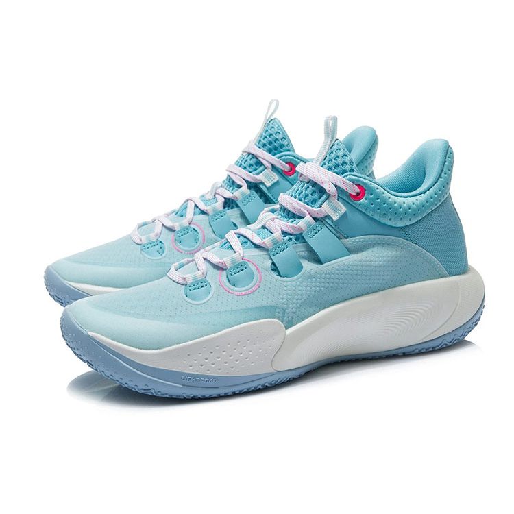 Кроссовки для баскетбола LiNing Sonic 9 Low Slip Resistant Durable Kids Light-Blue ABPR053-3