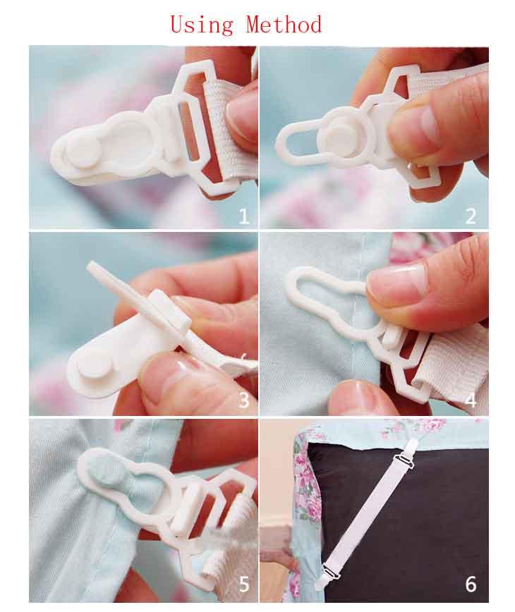 4pcs Elastic Band Retaining Clip For Fixed Bedspreads