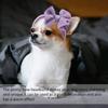 Головной убор для питомца, плюшевая шапка с бантом для собак и девочек, тюрбан, бант, повязка на голову в виде кролика, вязаная повязка на голову в виде кролика, подарок